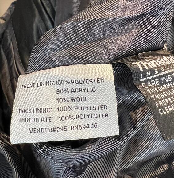 Pelle Studio Thinsulate Leather Full Zip Jacket Womens Size 2X Black Super Soft - Picture 8 of 9